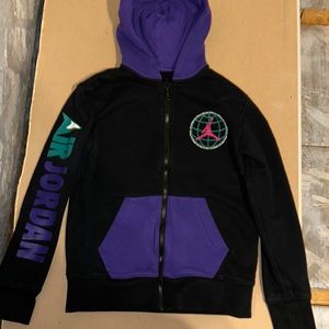 Air Jordan Retro Style Jacket Black/Purple